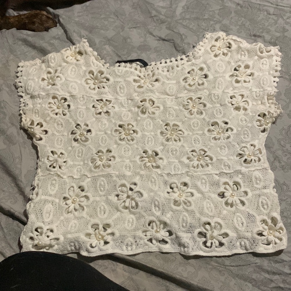 White flower cover up